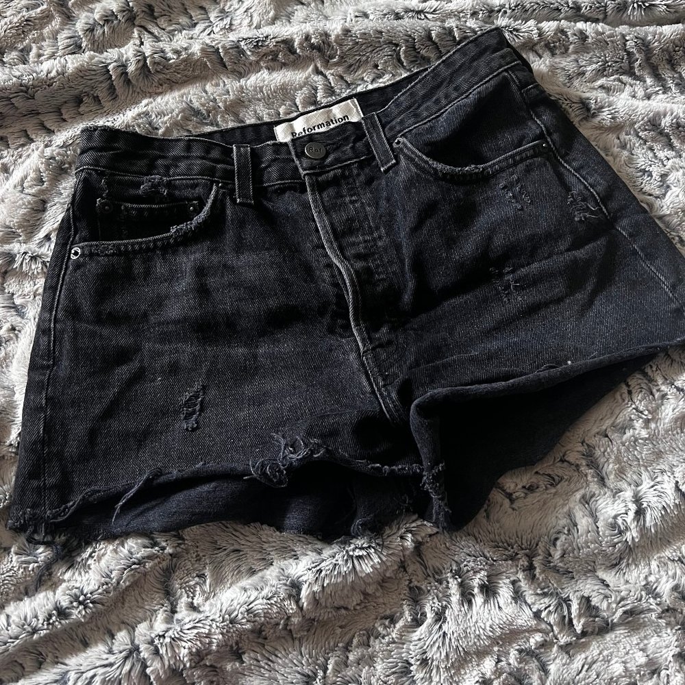 Reformation Dixie High Rise Denim Shorts